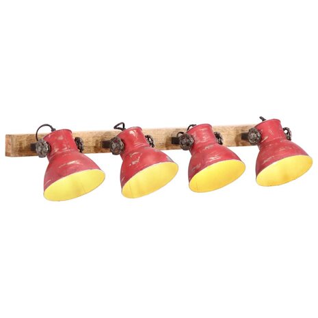 Wandlamp 25 W E27 90x25 cm verweerd rood 1