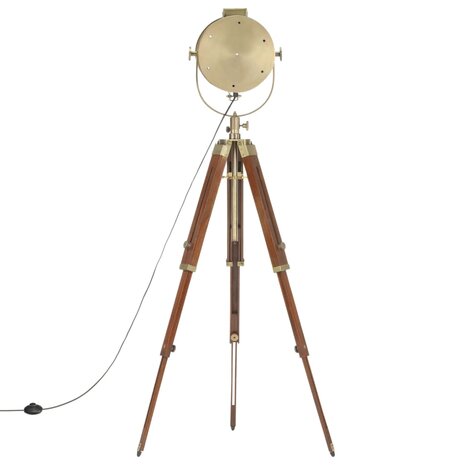 Vloerlamp driepoot 165 cm massief mangohout        6