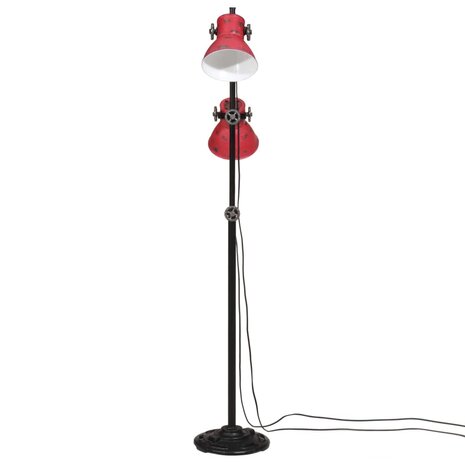 Vloerlamp 25 W E27 25x25x90/140 cm verweerd rood 3