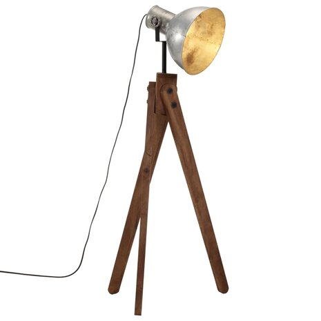 Vloerlamp 25 W E27 45x45x120 cm vintage zilverkleurig 1