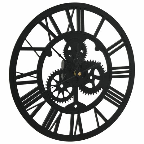 Wandklok 30 cm acryl zwart 3