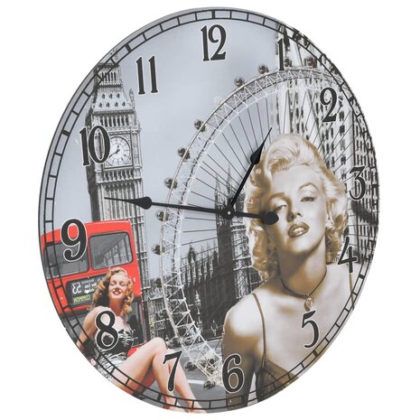 Wandklok vintage stijl 60 cm 3