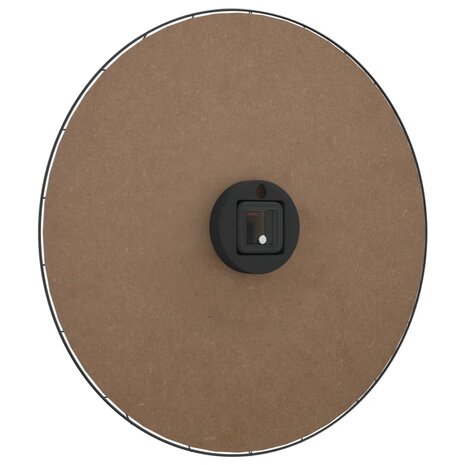 Wandklok &Oslash;50 cm bewerkt hout geel en zwart 5