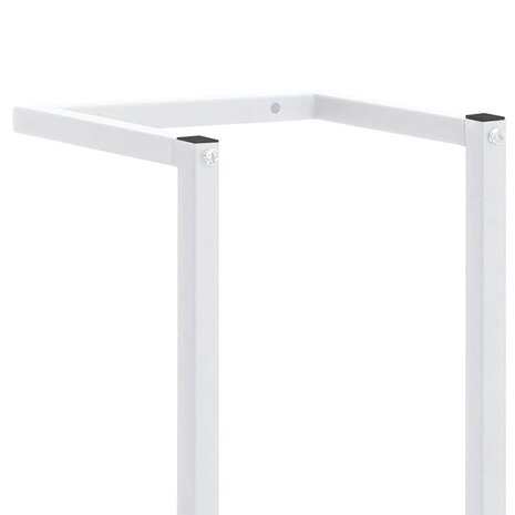 Handdoekenrek 25x20x95 cm staal wit 7