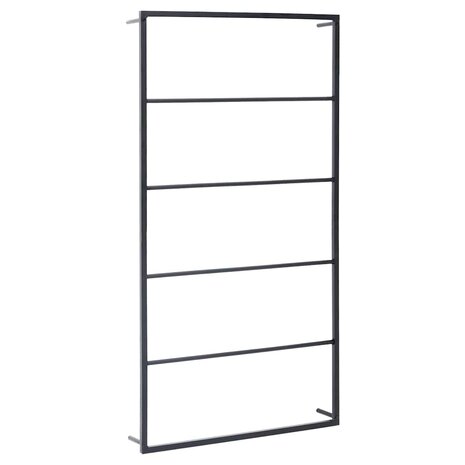 Handdoekenrek 60x10x116 cm staal zwart 2