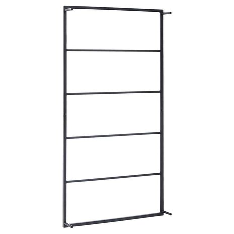 Handdoekenrek 60x10x116 cm staal zwart 4