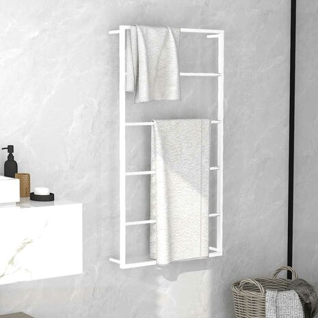 Handdoekenrek wit 60x10x116 cm staal 1