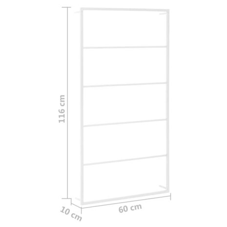Handdoekenrek wit 60x10x116 cm staal 6