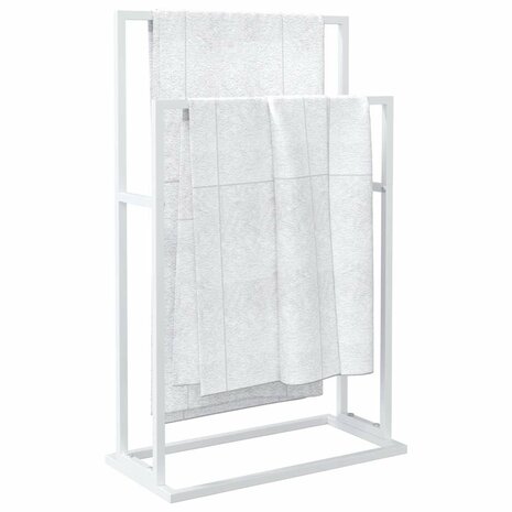 Handdoekenrek vrijstaand 48x24x78,5 cm ijzer wit 4
