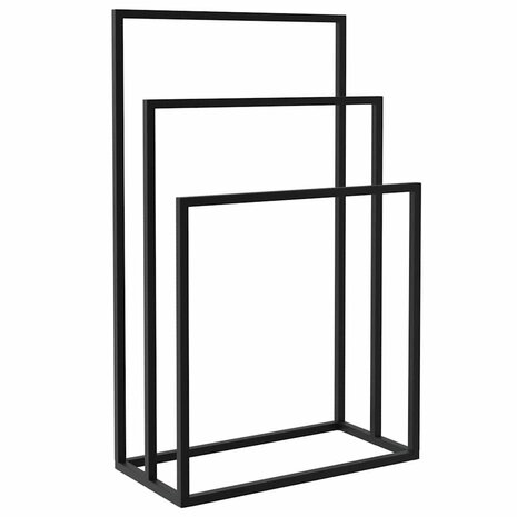 Handdoekenrek vrijstaand 48x24x79 cm ijzer zwart 2
