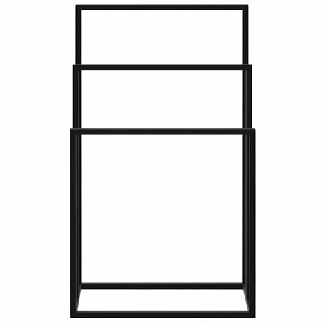 Handdoekenrek vrijstaand 48x24x79 cm ijzer zwart 5