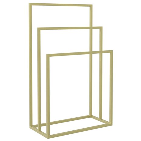 Handdoekenrek vrijstaand 48x24x79 cm ijzer goudkleurig 2