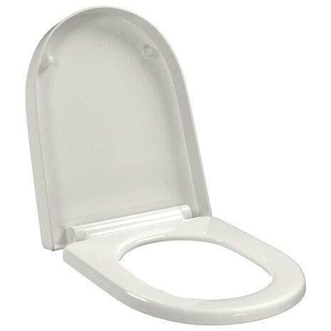 Toiletbril soft-close met quick-release ontwerp vierkant wit 2