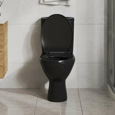 Toiletbril soft-close met quick-release ontwerp zwart 3
