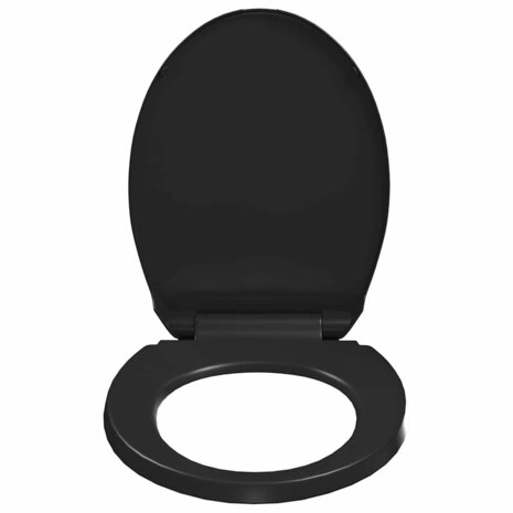 Toiletbril soft-close met quick-release ontwerp zwart 4