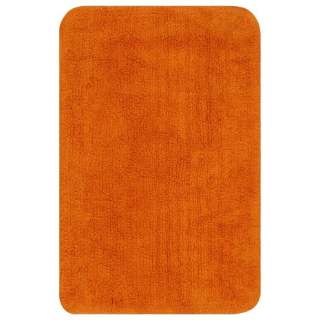 Badmattenset stof oranje 3-delig 2