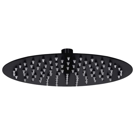 Regendouchekop rond 25 cm roestvrij staal zwart 1