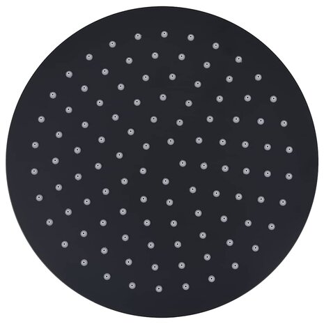 Regendouchekop rond 25 cm roestvrij staal zwart 2