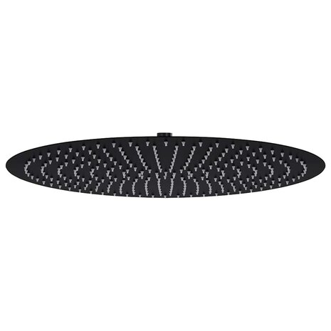 Regendouchekop rond 50 cm roestvrij staal zwart 1
