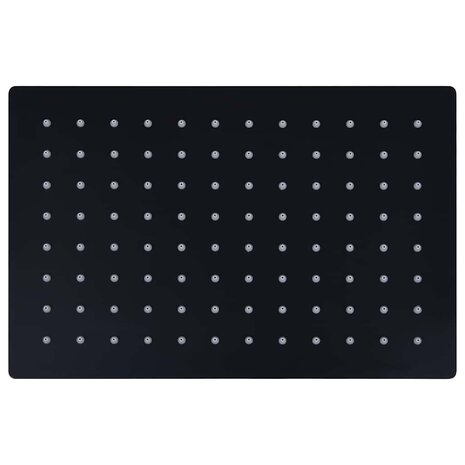 Regendouchekop rechthoekig 30x20 cm roestvrij staal zwart 2