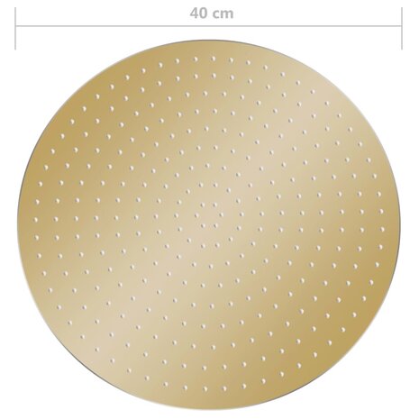 Regendouchekop rond 40 cm roestvrij staal goudkleurig 7