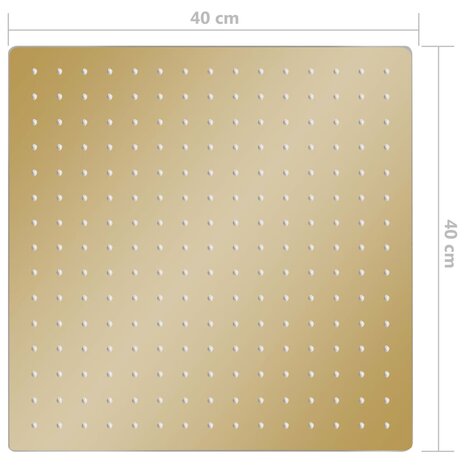 Regendouchekop vierkant 40x40 cm roestvrij staal goudkleurig 7
