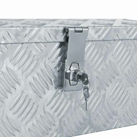 Aluminium kist 48,5x14x20 cm zilverkleurig 7
