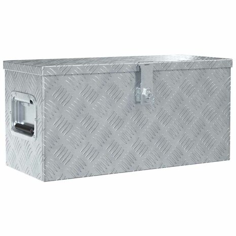 Aluminium kist 61,5x26,5x30 cm zilverkleurig 1