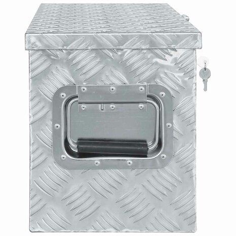 Aluminium kist 61,5x26,5x30 cm zilverkleurig 3