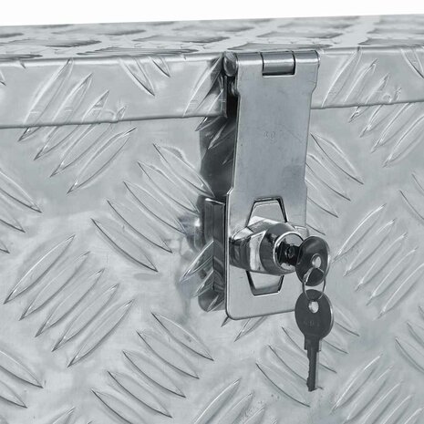Aluminium kist 61,5x26,5x30 cm zilverkleurig 6