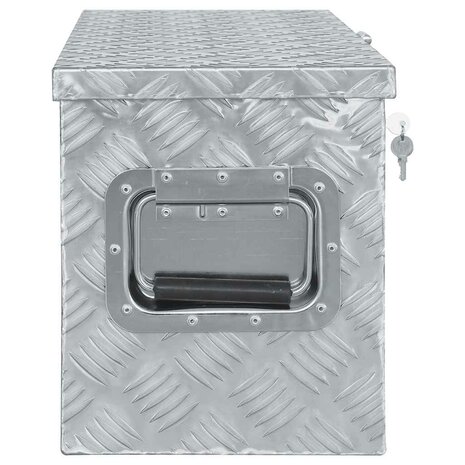 Aluminium kist 80x30x35 cm zilverkleurig 4