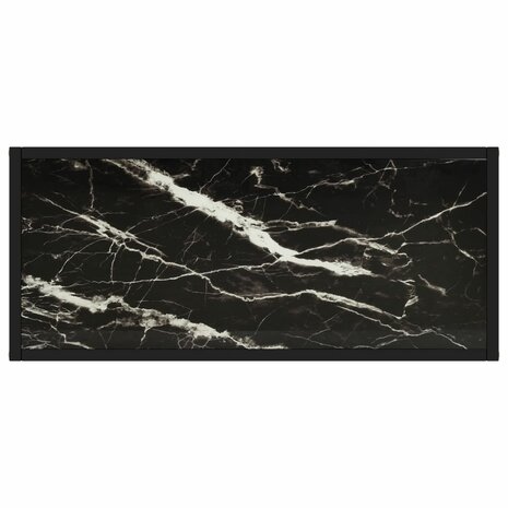 Wandtafel 80x35x75 cm gehard glas zwart 4