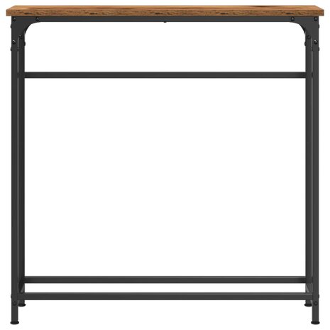 Wandtafel met plank Oudhout 75 x 19,5 x 75 cm Bewerkt hout 5