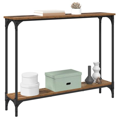 Wandtafel met plank Oud Hout 100 x 22,5 x 75 cm Bewerkt hout 3