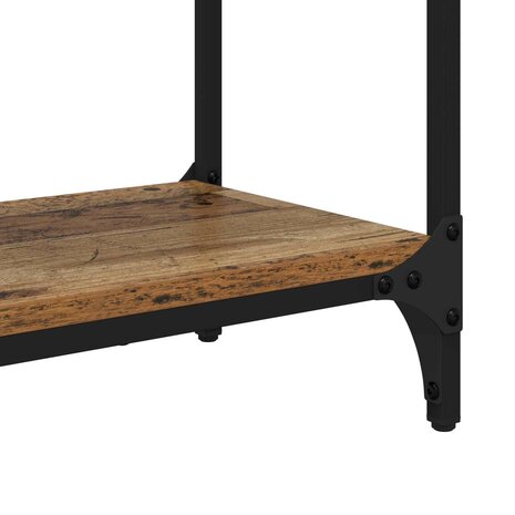 Wandtafel met plank Oud Hout 75 x 29 x 75 cm Bewerkt hout 8