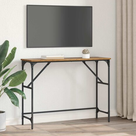 Wandtafel Oudhout 100 x 32 x 75 cm Bewerkt hout 4