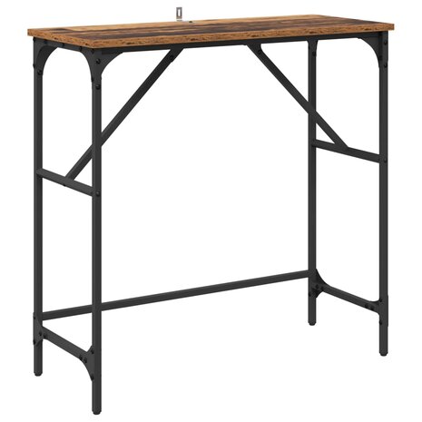 Wandtafel Oudhout 75 x 32 x 75 cm Bewerkt hout 2