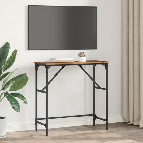 Wandtafel Oudhout 75 x 32 x 75 cm Bewerkt hout 4