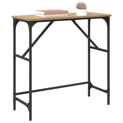Wandtafel Artisan Eiken 75 x 32 x 75 cm Bewerkt hout 3