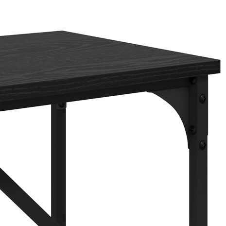 Wandtafel Zwart Eiken 75 x 32 x 75 cm Bewerkt hout 8