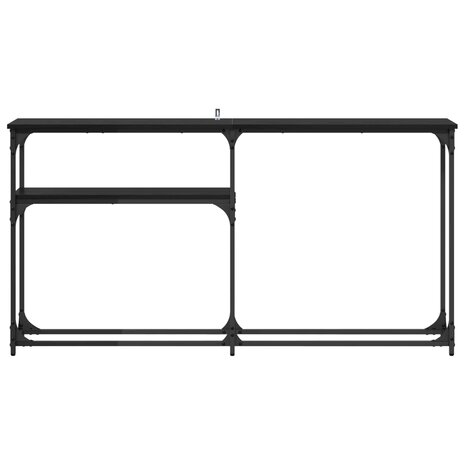 Wandtafel Zwart Eiken 146 x 22,5 x 75 cm Bewerkt hout 5