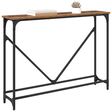 Wandtafel Oud Hout 102 x 23 x 75 cm Bewerkt hout 3
