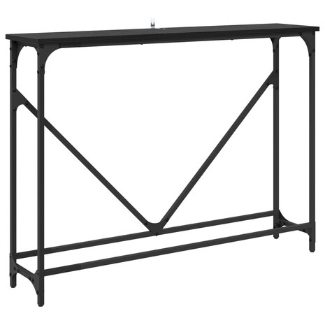 Wandtafel Zwart Eiken 102 x 23 x 75 cm Bewerkt hout 2