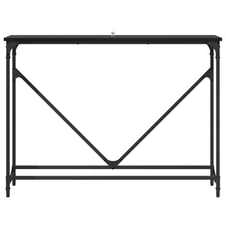 Wandtafel Zwart Eiken 102 x 23 x 75 cm Bewerkt hout 5