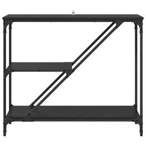 Wandtafel Zwart Eiken 88,5 x 30 x 75 cm Bewerkt hout 5