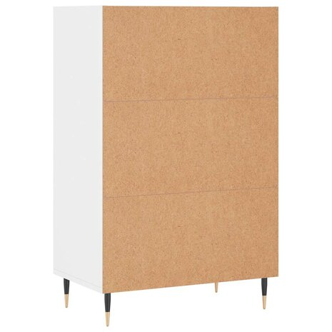 Hoge kast 57x35x90 cm bewerkt hout wit 6