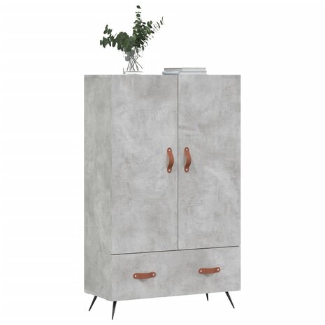 Hoge kast 69,5x31x115 cm bewerkt hout betongrijs 4