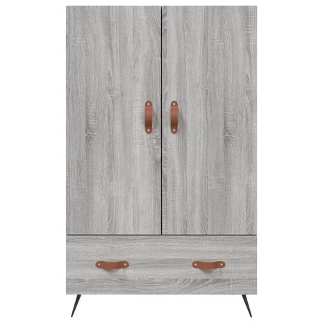 Hoge kast 69,5x31x115 cm bewerkt hout grijs sonoma eikenkleurig 6