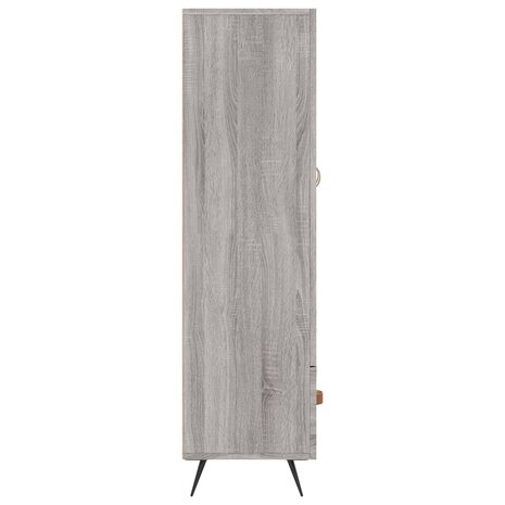 Hoge kast 69,5x31x115 cm bewerkt hout grijs sonoma eikenkleurig 7