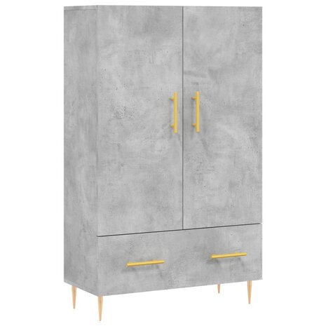 Hoge kast 69,5x31x115 cm bewerkt hout betongrijs 2